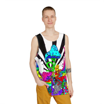 mens loose fit tank top for festivals and raves - cosplay moon