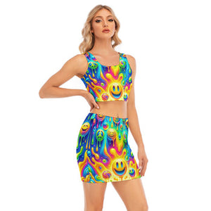 Matching Rave EDM Festival Outfits for Couples: Neon Melt Collection