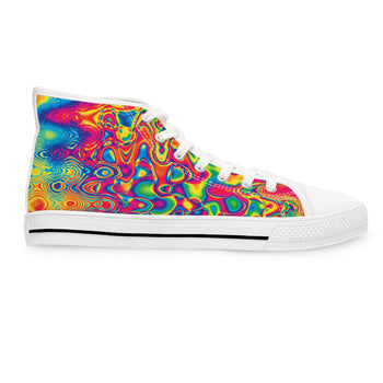 women's, high-top canvas shoes, lace-up, rave, festival gym, converse style shoes, sizes 5.5 to 12