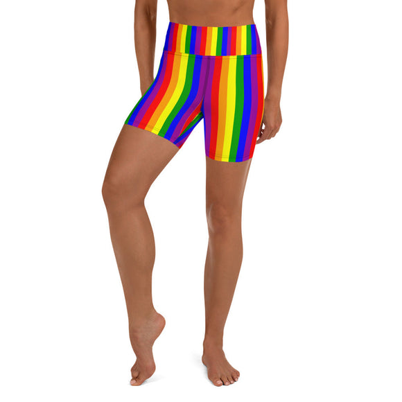 Pride High-Waist Yoga Shorts - pride activewear - cosplay moon