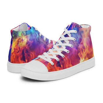 women's chaos canvas high top shoes - rave shoes - festival shoes - cosplay moon