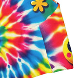 Vibrant Rainbow Swirl Two-Piece Swimsuit for Girls - Perfect for Pride Festivals and Beach Raves. This colorful swimwear features swirling patterns in pride-inspired rainbow colors, ideal for celebrating diversity and love at any festival or rave event.
