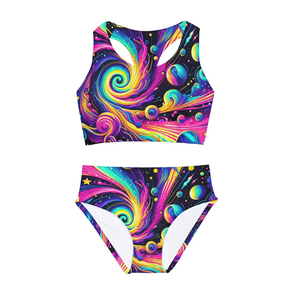 Cosmic Dance Girls Two Piece Swimsuit