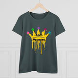 Soft and stylish Rave Princess Lightweight Cotton T-Shirt, showcasing a slim-fit design perfect for rave enthusiasts. This 100% cotton tee features a semi-fitted silhouette, cap sleeves, and a taped neck and shoulders, embodying the essence of rave streetwear for women.