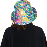 Euphoric Tides Rave Bucket Hat on Prism Raves: A stylish, durable bucket hat featuring a unique rave-inspired design, perfect for festival goers seeking both sun protection and fashion statement.