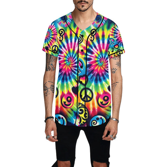 Vibrant rave-ready baseball jersey bursting with cheerful colors and a spirited Happy Vibes print. Perfect for festival-goers who love to stand out in a crowd and radiate positivity with every move at their favorite EDM or riddim events. This jersey is a must-have for any rave enthusiast looking to showcase their unique style and PLUR spirit.