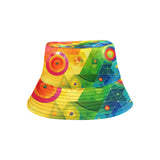 Pride Fusion Unisex Bucket Hat made from 100% polyester, featuring a unique and stylish design with a comfortable fit, ideal for fashion-forward individuals.