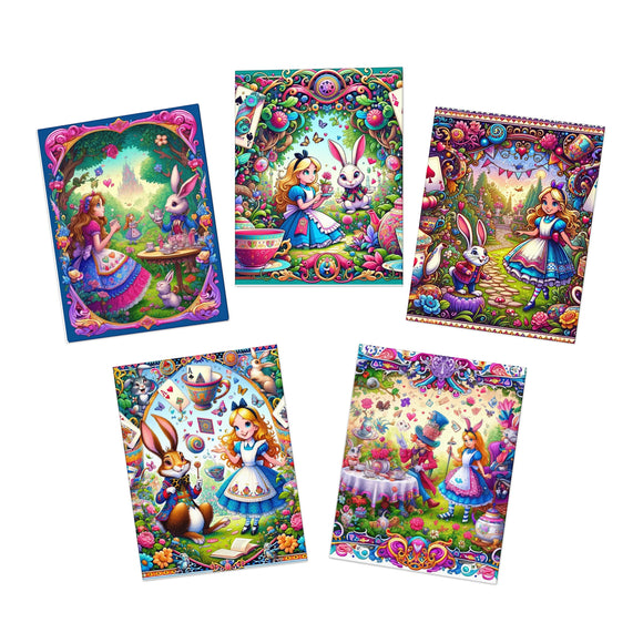 Wonderland Wishes Multi-Design Birthday Cards (5-Pack) (Youth)