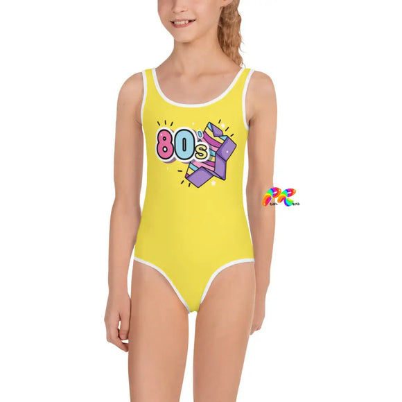 80's Yellow Kids Swimsuit - Ashley's Cosplay Cache