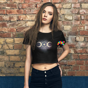 baby crop tee with three moons in a cloud, crew neck, short sleeveAncient Runes in a Cloud Women’s Crop Tee - Ashley's Cosplay Cache
