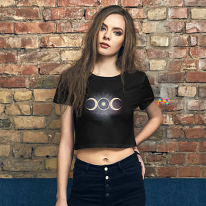 baby crop tee with three moons in a cloud, crew neck, short sleeveAncient Runes in a Cloud Women’s Crop Tee - Ashley's Cosplay Cache