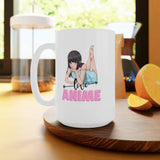 Anime Coffee Mug, Anime Love, White Ceramic Mug, 11oz and 15oz, Anime Gift - Cosplay Moon