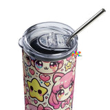Anime Party Stainless Steel Tumbler With Straw
