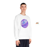 gray or white crew neck sweatshirt with an Aquarius constellation in purple huessizes small to 3XL Aquarius with Constellation Unisex NuBlend® Crewneck Sweatshirt - Cosplay Moon