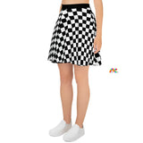 Prism Raves Argyle Skater Skirt, featuring a playful and vibrant argyle pattern, perfect for rave and festival fashion, offers a flirty, twirl-worthy design for an unforgettable look at any EDM event.