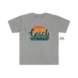 gray, Beach Vibes Unisex Softstyle T-Shirt - Cosplay Moon