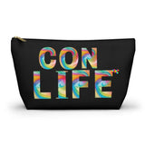 Black "Con Life" Makeup Bag
