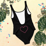 Black One-Piece Swimsuit, Love with a Heart - Cosplay Moon