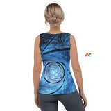 Black/blue Abstract Tank Top - Cosplay Moon
