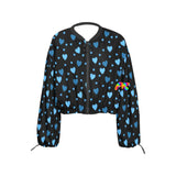 Blue Heart Women's Chiffon Cropped Jacket - Cosplay Moon