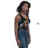 Blue/gold Abstract Crop Top - Cosplay Moon