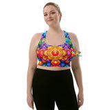 bold mandala rave sports bra, vibrant colors on a sweetheart neckline, small to 3xl - cosplay moon