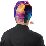 Chaos Festival Beanie on Prism Raves. This beanie features a vibrant, psychedelic design, ideal for festival-goers. The eye-catching pattern consists of a chaotic mix of colors and abstract shapes, embodying the energetic spirit of music festivals. It's a perfect accessory for adding a touch of whimsy and color to any rave or festival outfit.