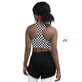 Checkered Longline Sports Bra - Cosplay Moon