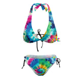 Color Swirl Tie Dye Plus Size Bikini Rave