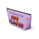 Purple, Makeup Bag, "Suffering From Con Plague", Anime Gifts, Con-Goers Gifts, 2 Sizes, Accessory Pouch w T-bottom, Cosplay Moon - Cosplay Moon