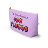 Purple, Makeup Bag, "Suffering From Con Plague", Anime Gifts, Con-Goers Gifts, 2 Sizes, Accessory Pouch w T-bottom, Cosplay Moon - Cosplay Moon