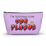 Purple, Makeup Bag, "Suffering From Con Plague", Anime Gifts, Con-Goers Gifts, 2 Sizes, Accessory Pouch w T-bottom, Cosplay Moon - Cosplay Moon