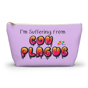 Purple, Makeup Bag, "Suffering From Con Plague", Anime Gifts, Con-Goers Gifts, 2 Sizes, Accessory Pouch w T-bottom, Cosplay Moon - Cosplay Moon