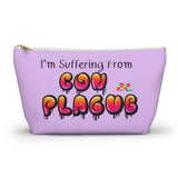 Purple, Makeup Bag, "Suffering From Con Plague", Anime Gifts, Con-Goers Gifts, 2 Sizes, Accessory Pouch w T-bottom, Cosplay Moon - Cosplay Moon