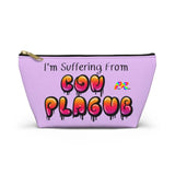 Purple, Makeup Bag, "Suffering From Con Plague", Anime Gifts, Con-Goers Gifts, 2 Sizes, Accessory Pouch w T-bottom, Cosplay Moon - Cosplay Moon