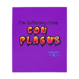Anime Blanket, "I'm Suffering From Con Plague", Purple, 3 Sizes, Plush, Fleece, Blanket, Cosplay Moon, Gift for Anime Lovers - Cosplay Moon
