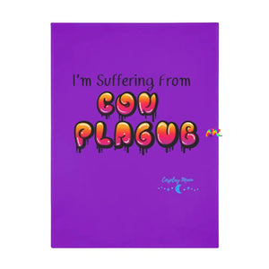 Anime Blanket, "I'm Suffering From Con Plague", Purple, 3 Sizes, Plush, Fleece, Blanket, Cosplay Moon, Gift for Anime Lovers - Cosplay Moon