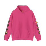 Cosmos Smiley Unisex Heavy Blend™ Rave Hoodie Heliconia / S