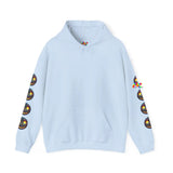 Cosmos Smiley Unisex Heavy Blend™ Rave Hoodie Light Blue / S