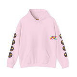 Cosmos Smiley Unisex Heavy Blend™ Rave Hoodie Light Pink / S