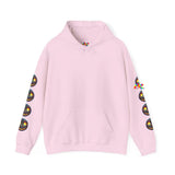 Cosmos Smiley Unisex Heavy Blend™ Rave Hoodie Light Pink / S