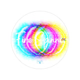 Fire Spinner Transparent Outdoor Stickers, Round, 1pcs - Ashley's Cosplay Cache