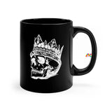 Crowned Skull Black Coffee Mug, 11oz, Ceramic - Cosplay Moon
