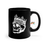Crowned Skull Black Coffee Mug, 11oz, Ceramic - Cosplay Moon
