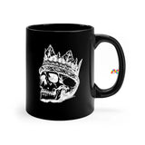 Crowned Skull Black Coffee Mug, 11oz - Ashley's Cosplay Cache