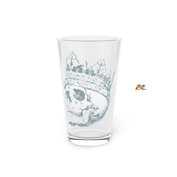 Crowned Skull Pint Glass, 16oz - Ashley's Cosplay Cache