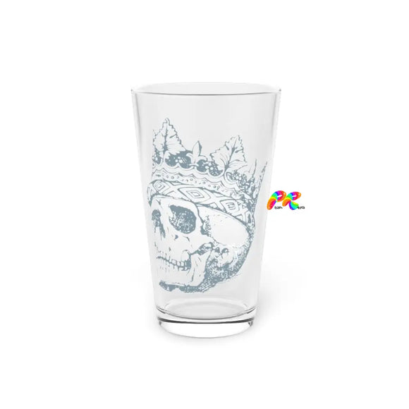 Crowned Skull Pint Glass, 16oz - Ashley's Cosplay Cache
