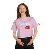 Daeva With Vampire Teeth Champion Women's Heritage Cropped T-Shirt - Ashley's Cosplay Cache