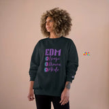 EDM sweatshirt, Champion, black, white, maroon, Escape Drama Mode written on the front in purple font, sizes small to 2XL - Cosplay Moon