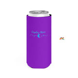 Energy Drink Holder, "Suffering From Con Plague", Purple with Dripping Font, Anime Gifts, Slim Can Cooler, Cosplay Moon - Cosplay Moon